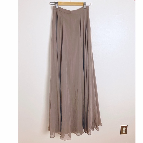 Jenny Yoo Collection Hampton Long A-Line Skirt - Picture 1 of 9